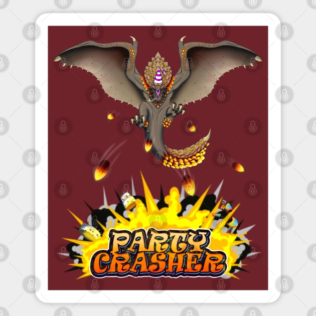 Party Crasher! Magnet by Jblumdesigns